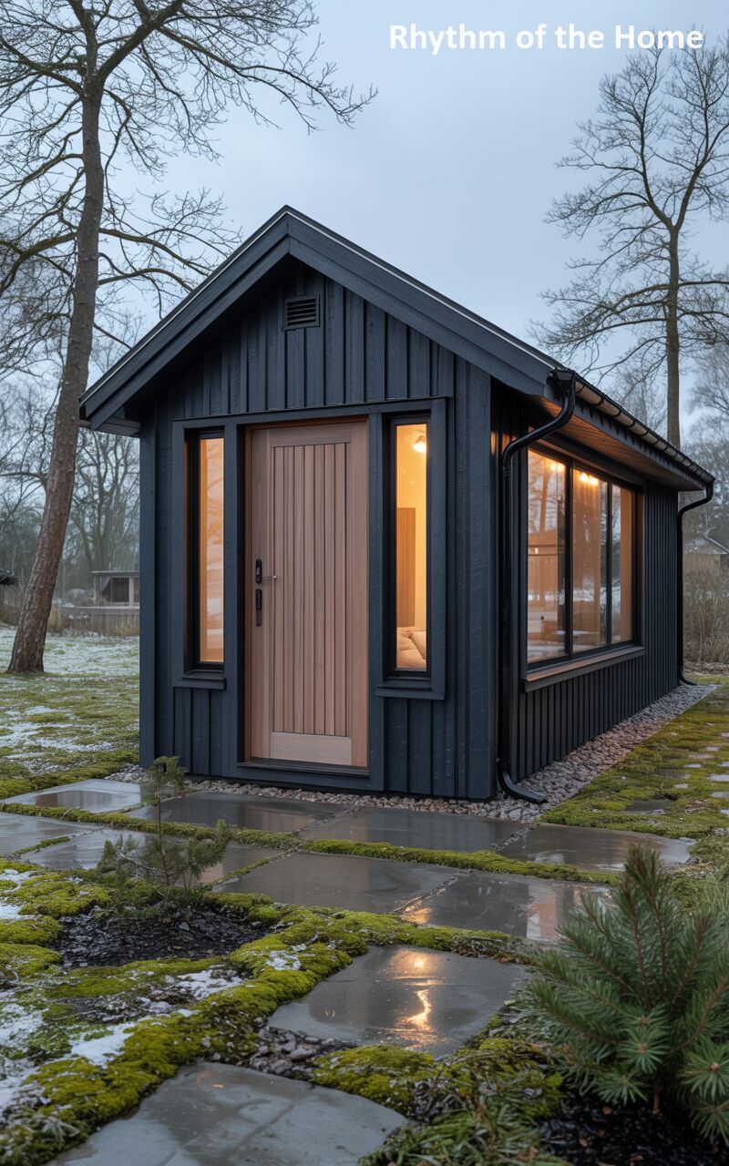 Contemporary Charcoal Cabin Coach/Carriage Home