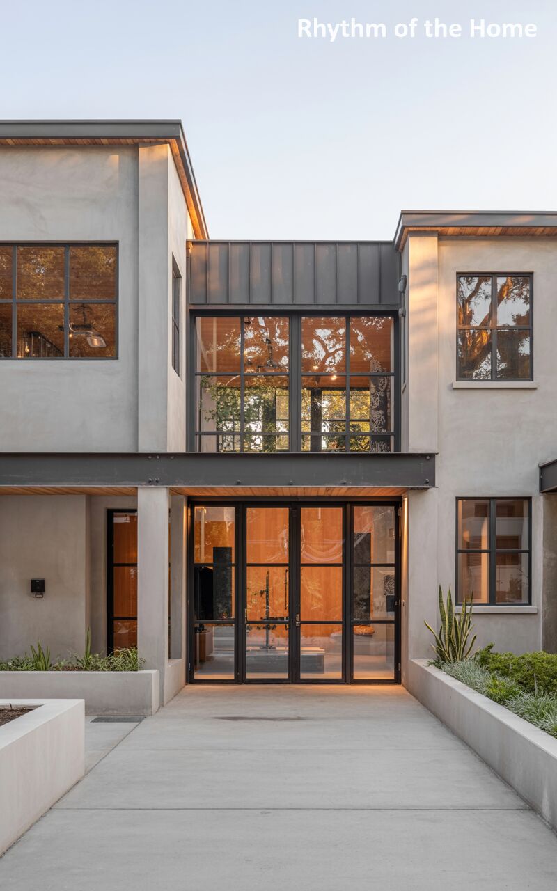 Contemporary Glass Pavilion Coach/Carriage Home
