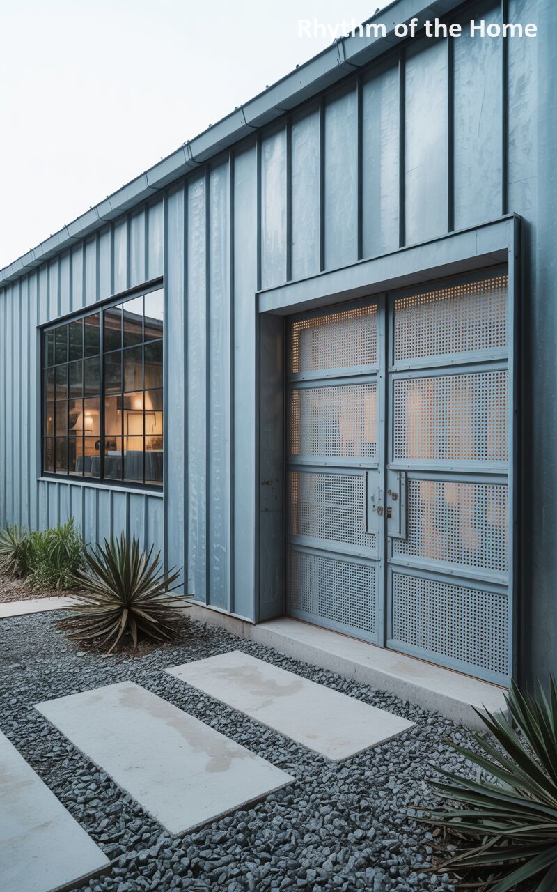 Corrugated Industrial Chic Coach/Carriage Home